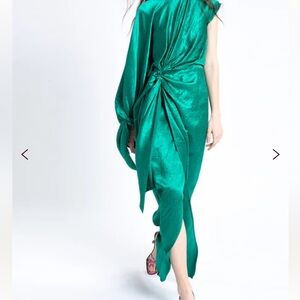 Sies Marjan Emerald Green Draped Dress